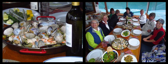 Dining aboard MV Sea Wolf
